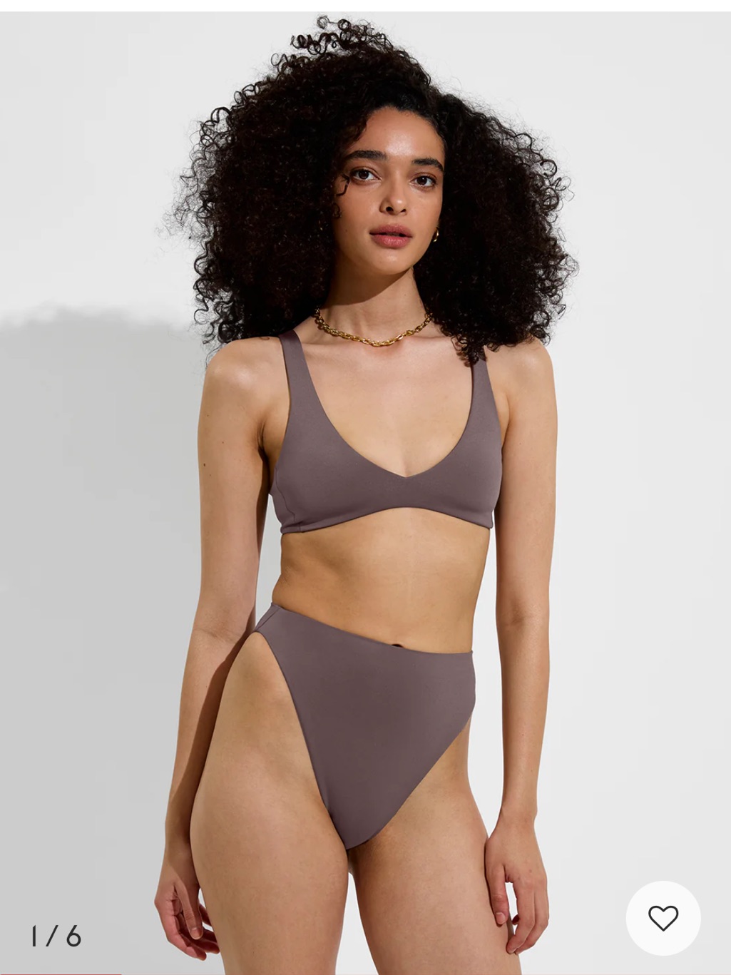 Left On Friday Plunge Top In Stormy Taupe